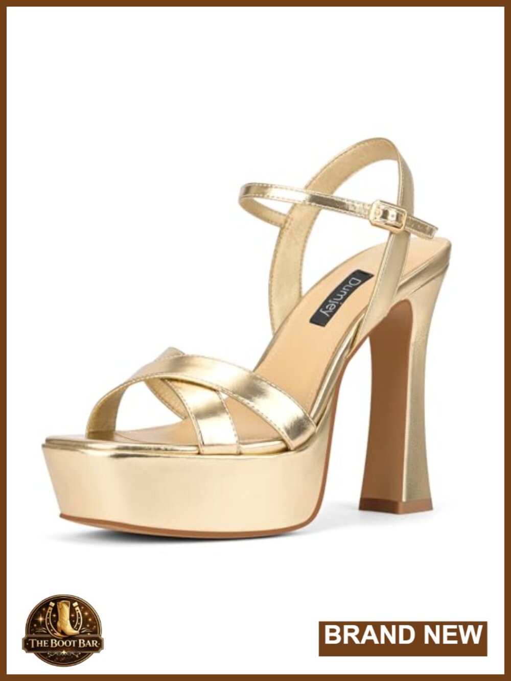 Chunky High Heel Sandals with Ankle Strap Platform Dress Shoes for Work Party
